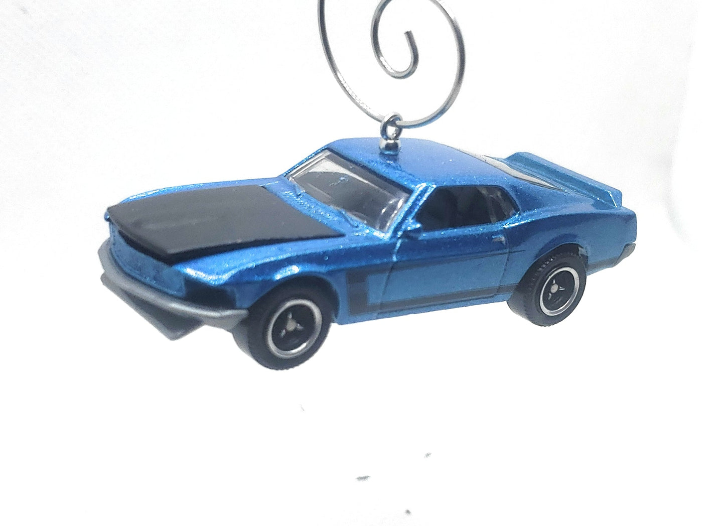 1969 Ford Mustang Boss 302 Blue Christmas Ornament