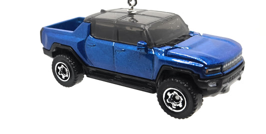 GMC Hummer EV Blue Christmas Ornament