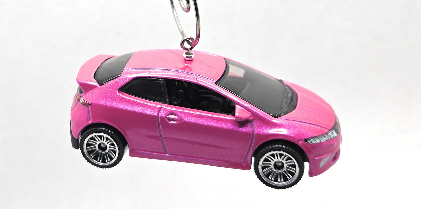 Honda Civic Type R Purplish Pink Christmas Ornament