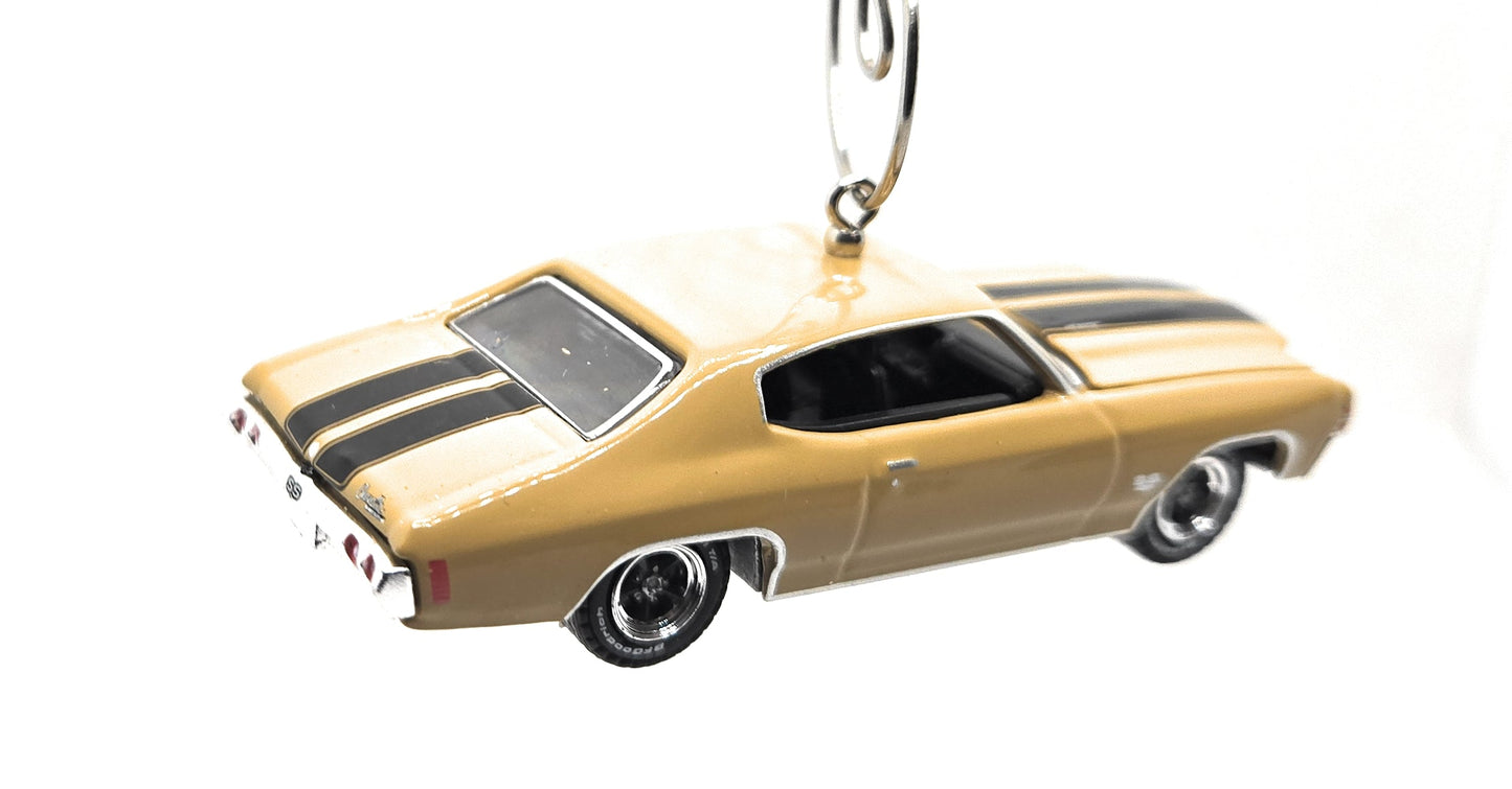 91971 Chevy Chevelle SS 454 Gold Christmas Ornament