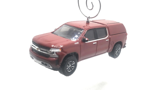 2022 Chevy Silverado LTD Truck Red Christmas Ornament