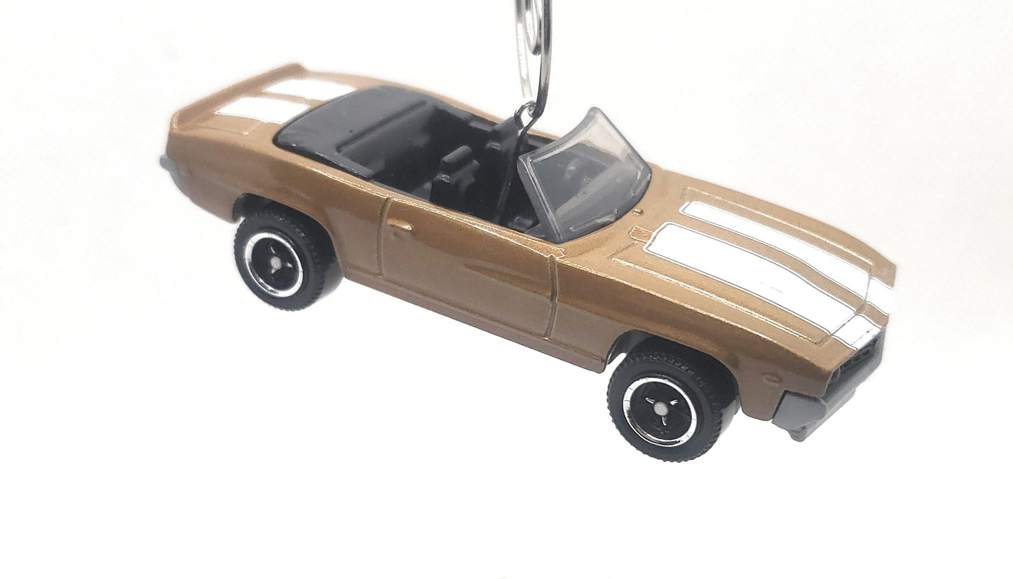 1969 Chevy Camaro SS 396 Convertible Gold Christmas Ornament