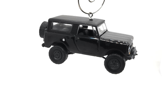 1969 Harvester Scout Black Christmas Ornament