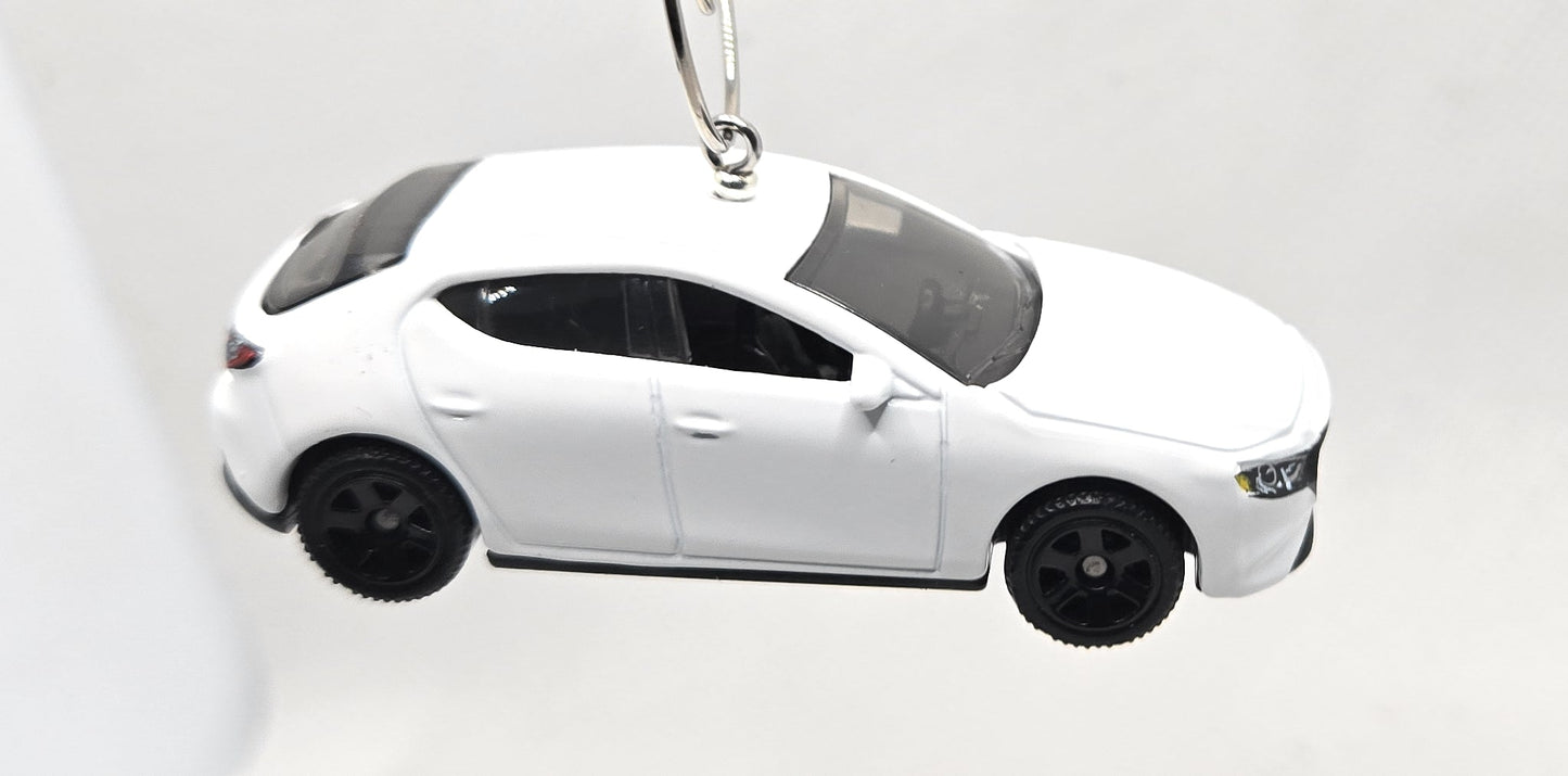 2019 Mazda3 White Christmas Ornament