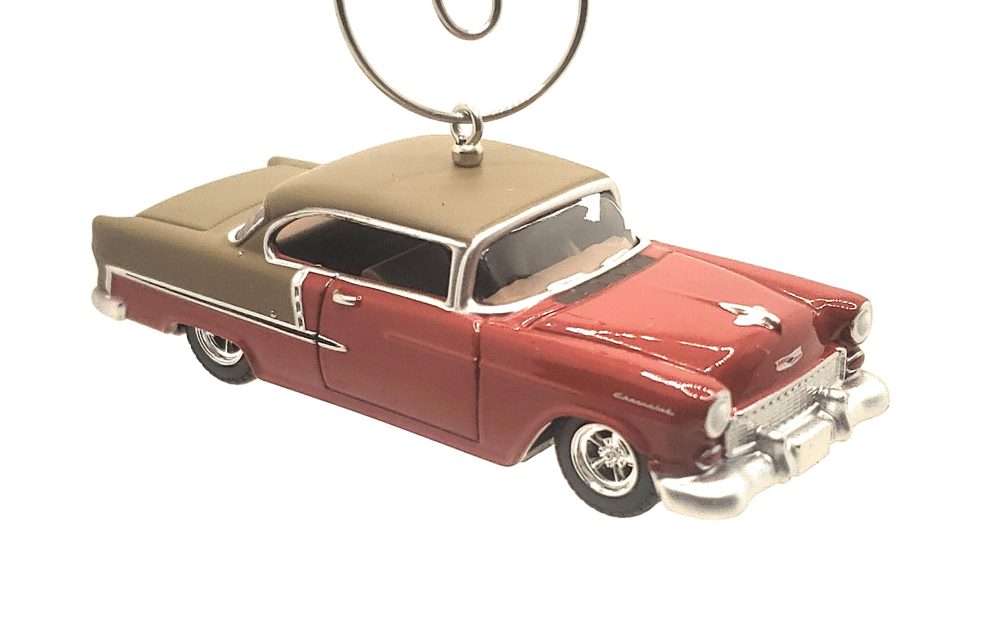 1955 Chevy Bel Air Red Gray Christmas Ornament