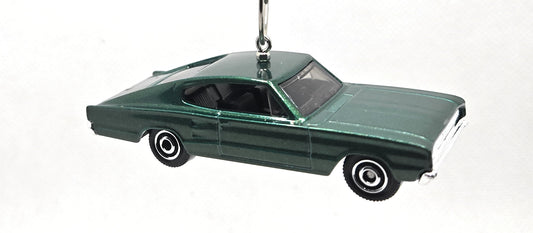 1966 Dodge Charger Green Christmas Ornament