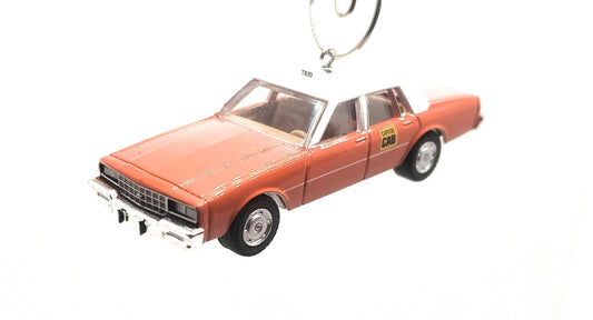 1981 Chevy Impala Capitol Cab Tax Orange Christmas Ornament