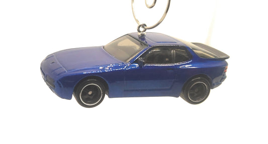 1989 Porsche 944 Turbo Blue Christmas Ornament