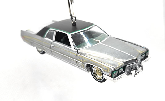 1971 Cadillac Coupe Deville Silver Christmas Ornament