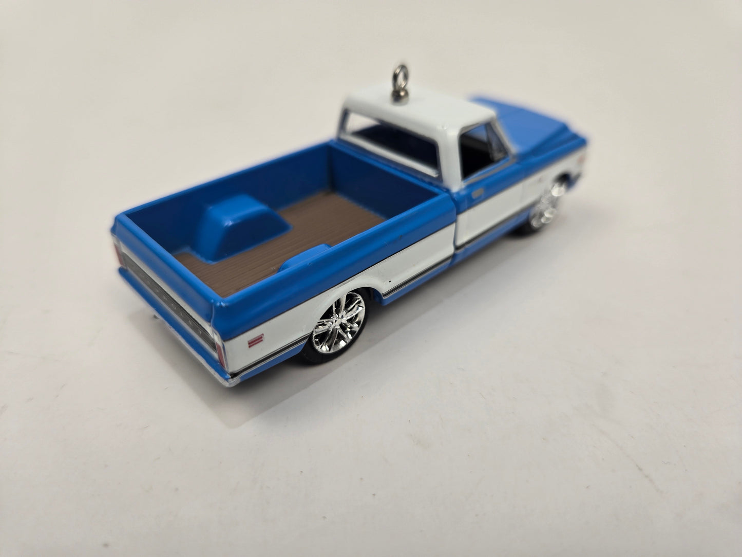 1971 Chevy C10 Super Cheyenne Truck Blue Christmas Ornament