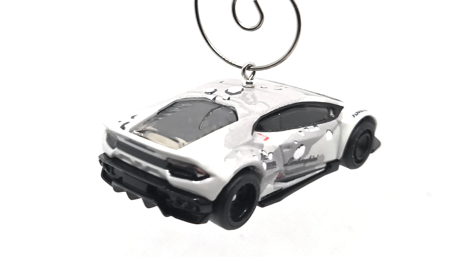 LB-Works Lambroghini Huracan Gray White Christmas Ornament