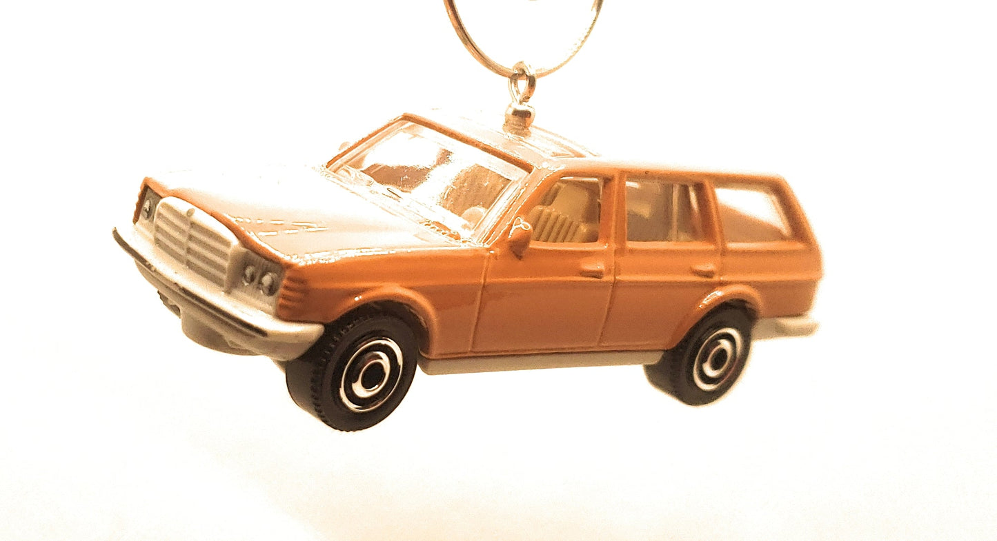 Mercedes-Benz W123 Station Wagon Light Brown Christmas Ornament