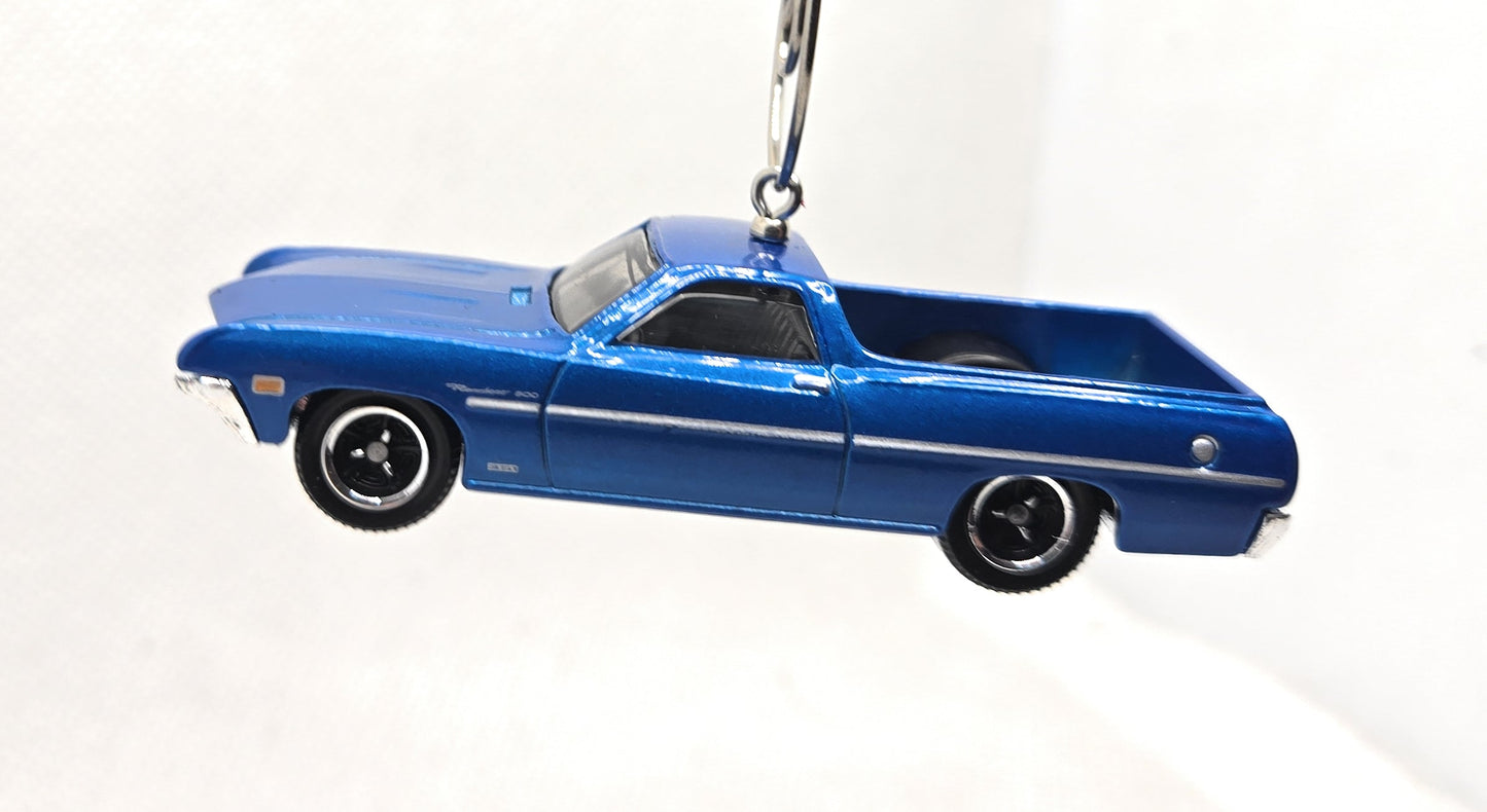 1970 Ford Ranchero Blue Christmas Ornament