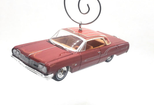 1964 Chevy Impala Lowrider Red Christmas Ornament