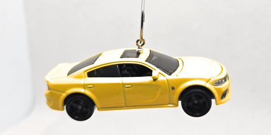 2020 Dodge Charger SRT Hellcat Yellow Christmas Ornament