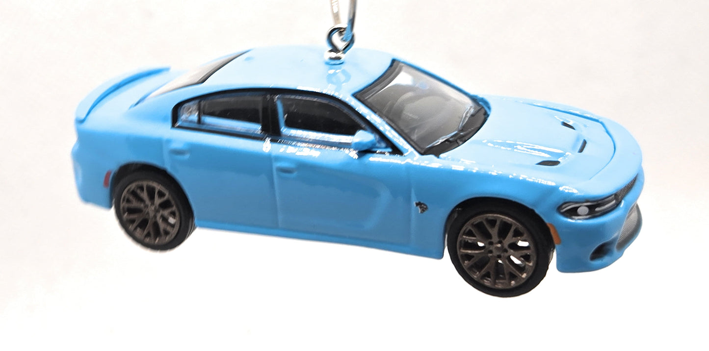 Dodge Charger SRT Hellcat Blue Christmas Ornament