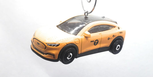 2021 Ford Mustang Mach-E NYC TAXI Yellow Christmas Ornament