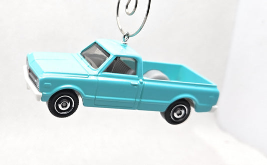 2968 Chevy C10 Pickup Truck Blue Christmas Ornament