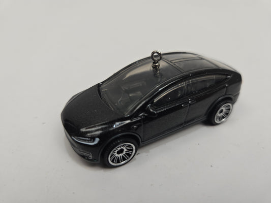 Tesla Model X Black Christmas Ornament