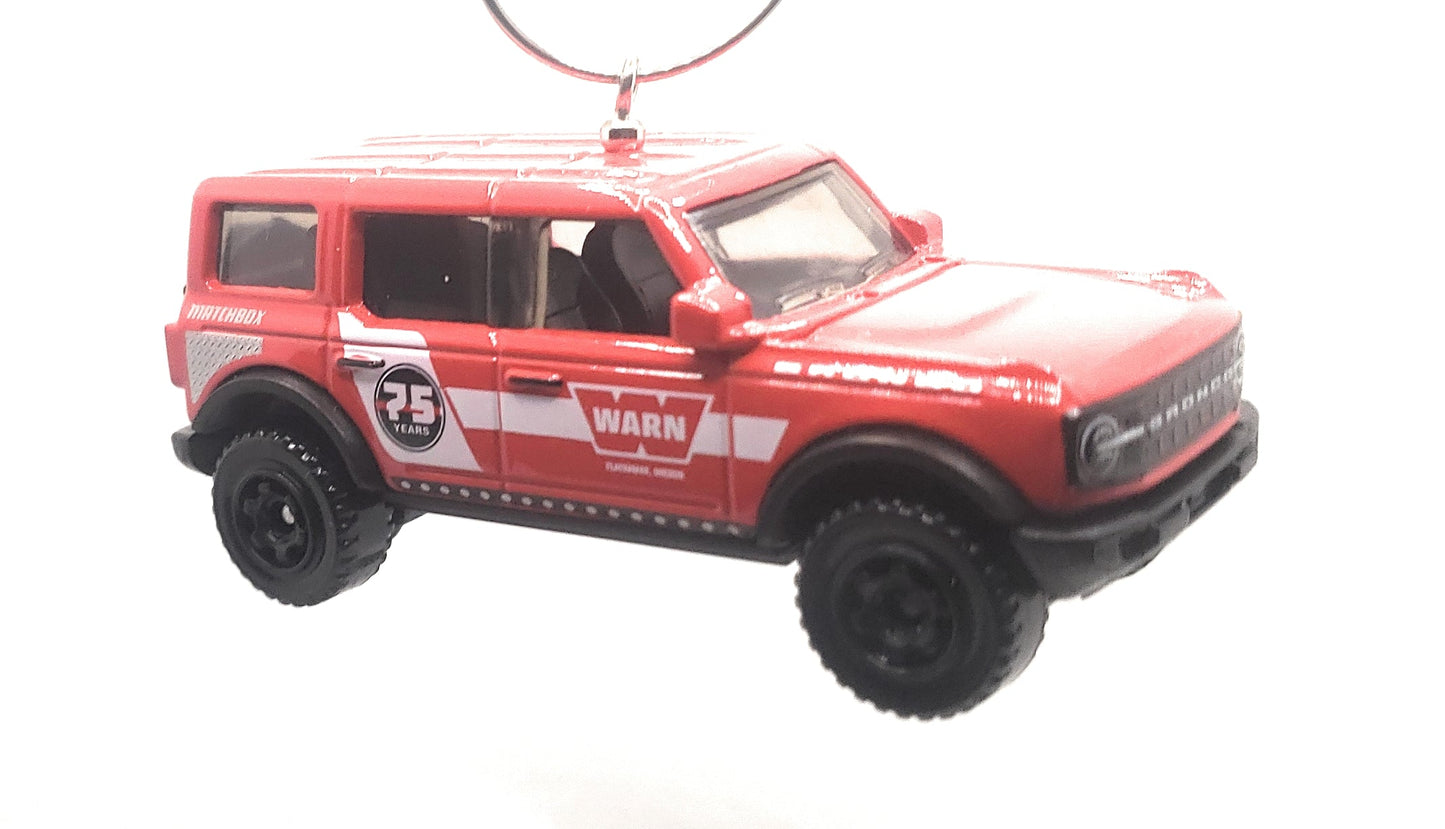 2021 Ford Bronco Red with Side Design Christmas Ornament