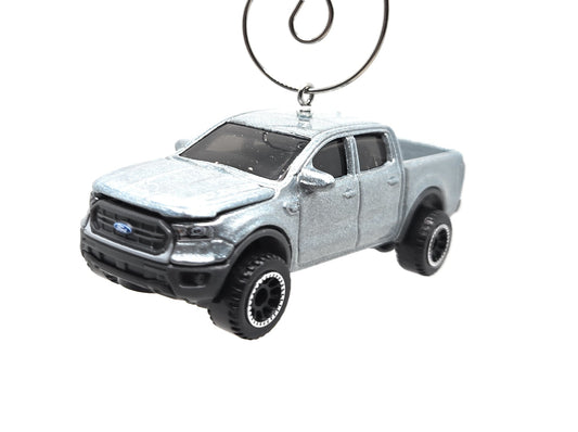 2019 Ford Ranger Pickup Truck Silver Christmas Ornament