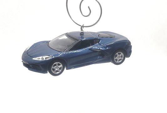 2020 Chevy Corvette C8 Stingray 1LT Blue Christmas Ornament