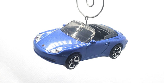 Porsche 911 Carrera Cabriolet Blue Christmas Ornament