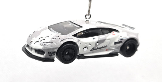 LB-Works Lambroghini Huracan Gray White Christmas Ornament