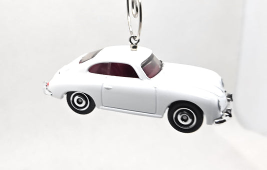 Porsche 356A White Christmas Ornament