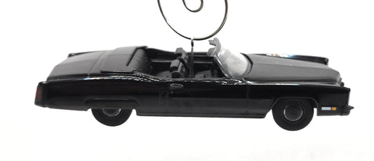 1972 Cadillac Eldorado Fleetwood Convertible Black Christmas Ornament