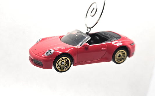 Porsche 911 Carrera Cabriolet Red Christmas Ornament