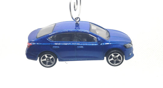 2016 Nissan Sentra Blue Christmas Ornament