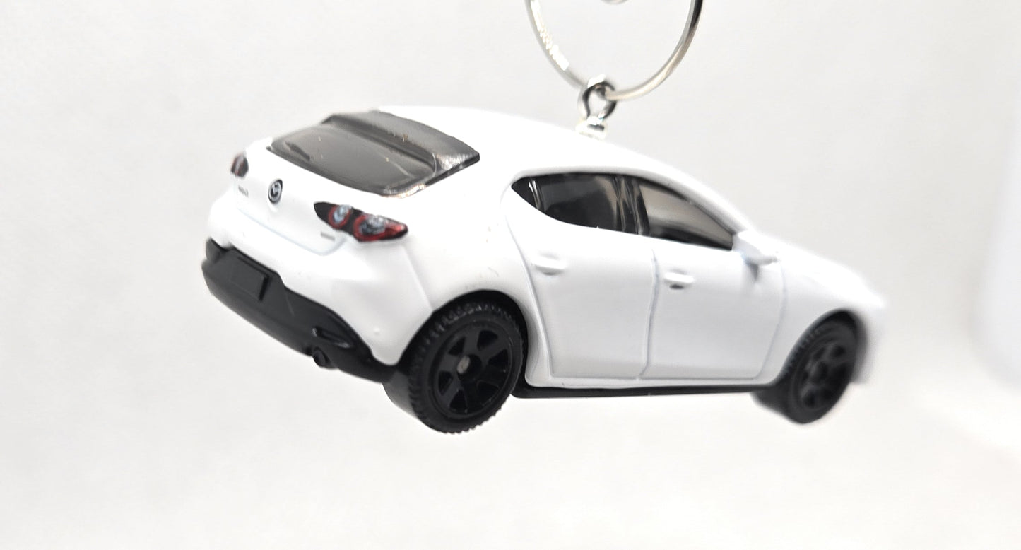 2019 Mazda3 White Christmas Ornament