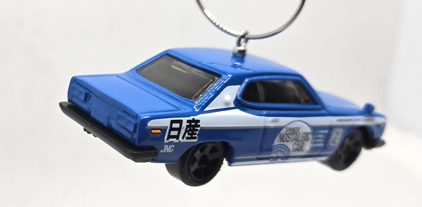 1971 Nissan Skyline 2000 GTC Blue White Christmas Ornament