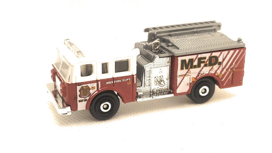 Pierce Dash Fire Engine Truck Red White Christmas Ornament