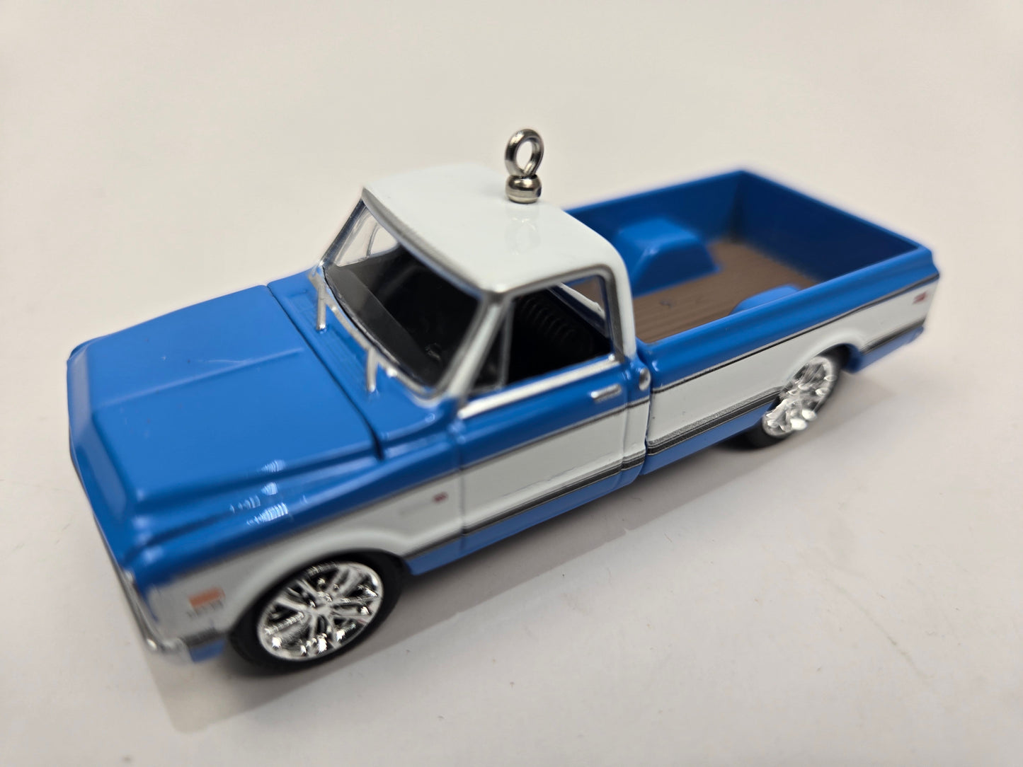 1971 Chevy C10 Super Cheyenne Truck Blue Christmas Ornament