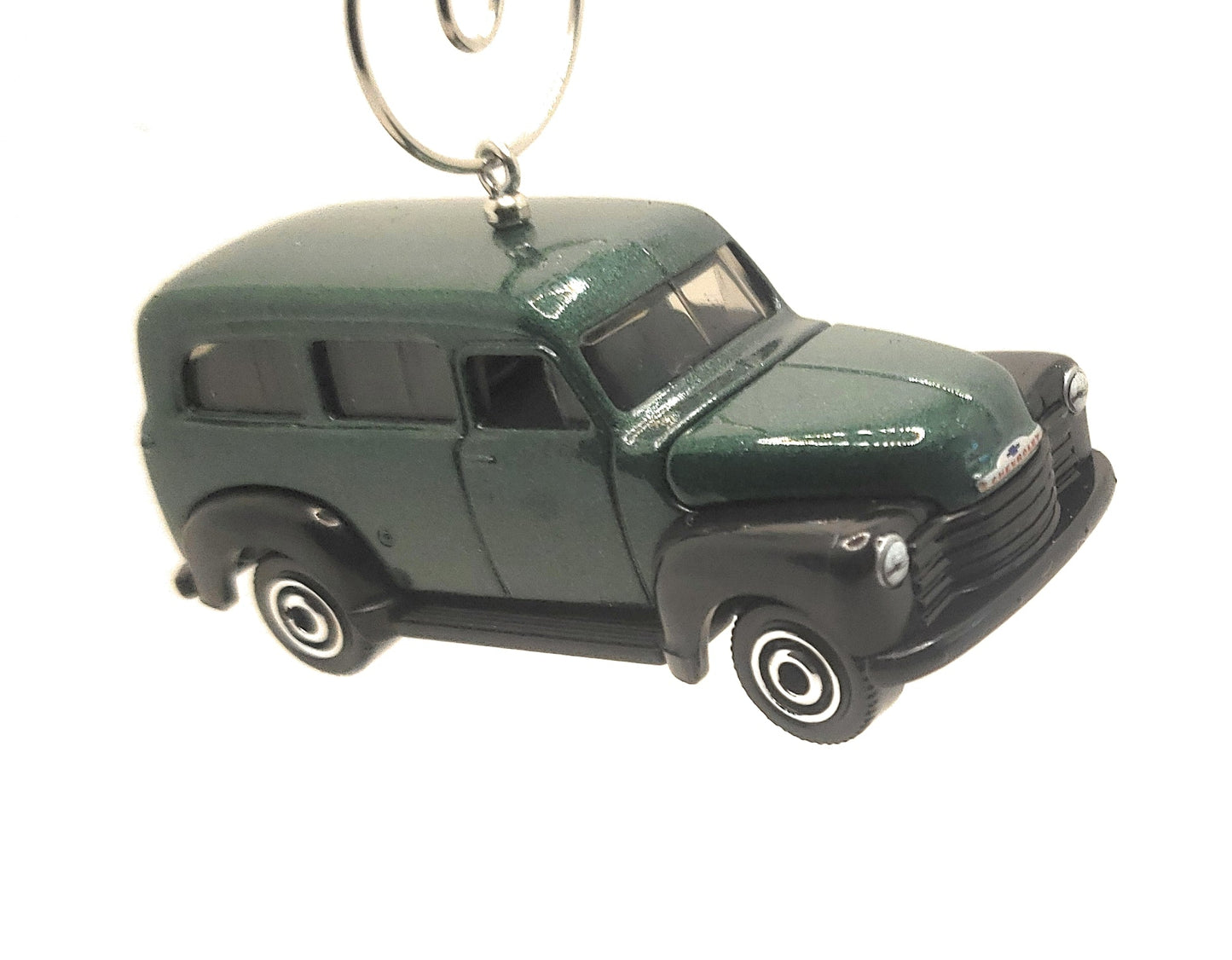 1950 Chevy Suburban Green Christmas Ornament