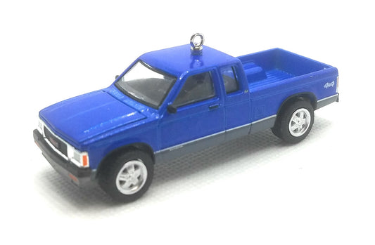 Christmas Ornament for 1991 GMC Sonoma Pickup Truck Blue Gray