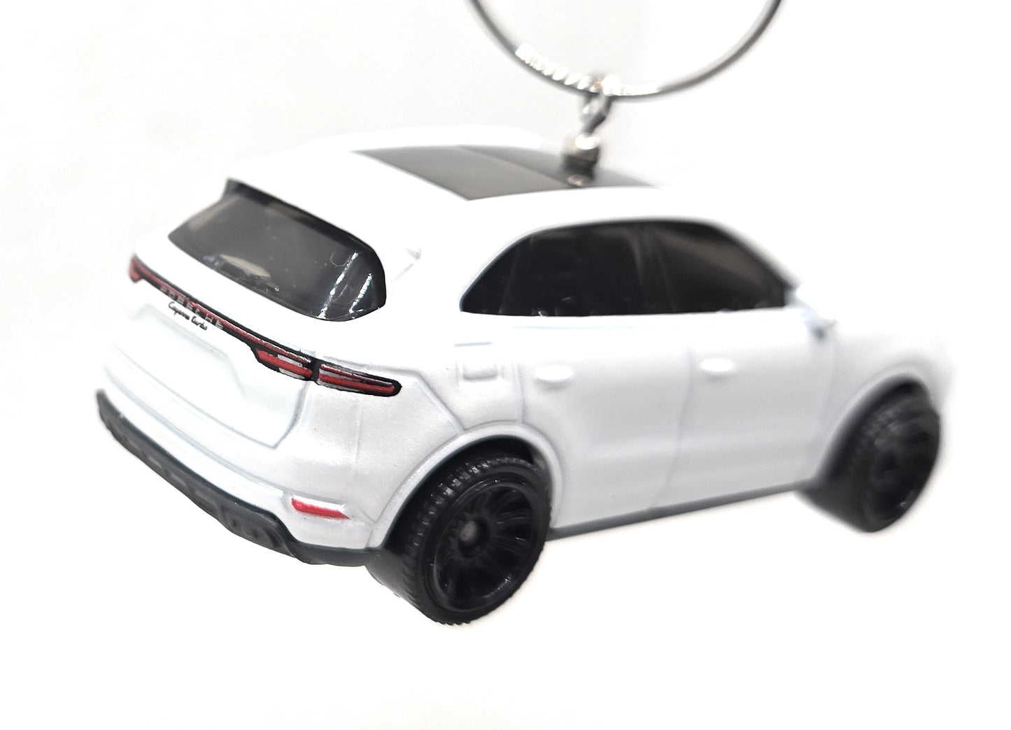 Porsche Cayenne Trubo White Christmas Ornament