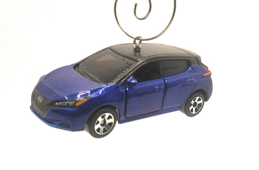 2020 Nissan Leaf Blue Christmas Ornament