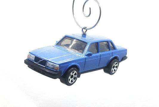 1986 Volvo 240 Blue Christmas Ornament