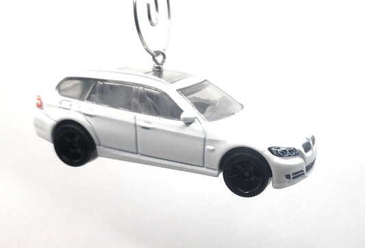 2012 BMW 3 Series Touring White Christmas Ornament