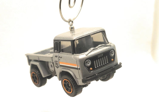 1961 Jeep FC Dump Truck Silver Christmas Ornament