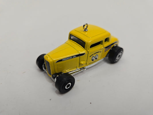 1932 Ford Coupe Model B Yellow Christmas Ornament