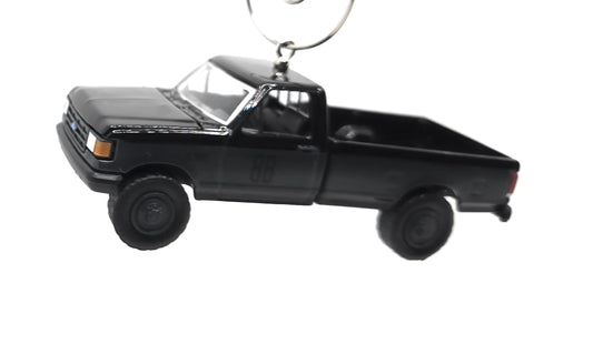 1990 Ford F-150 XL Pickup Truck Black Christmas Ornament