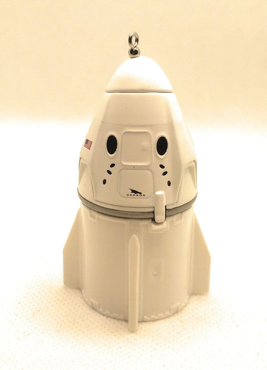 SpaceX Dragon Whtie Christmas Ornament