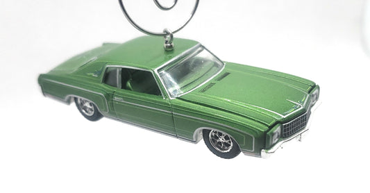 1970 Chevy Monte Carlo Lowrider Green Christmas Ornament