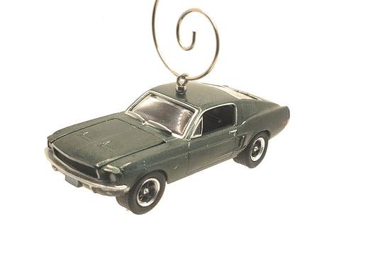 1968 Ford Mustang GT Fastback Green Christmas Ornament