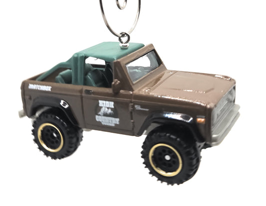 1972 Ford Bronco 4x4 Brown Christmas Ornament