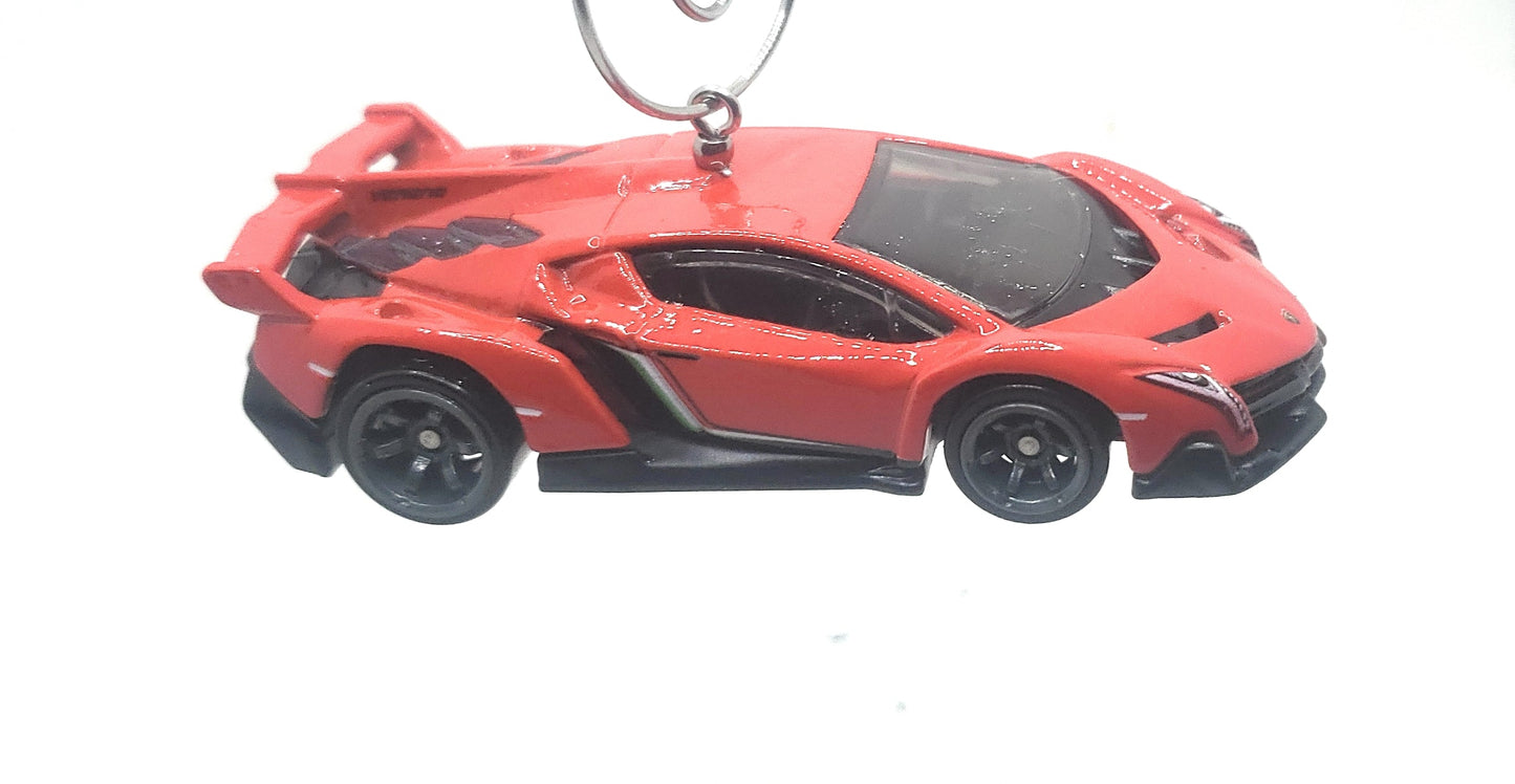 Lamborghini Veneno Red Christmas Ornament